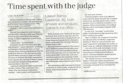 Barney Lawrence Article